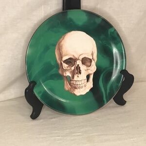 Ashland set of 2- Skull Themed Dinner Plates/Decorative Plates.